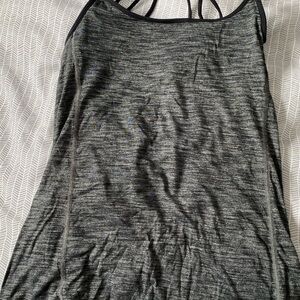 lululemon athletica Charcoal Strappy back tank top with built in bra